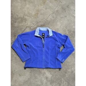 Nike ACG Jacket Womens Medium Yellow Light blue Layer 2 Therma-Fit Fleece EUC